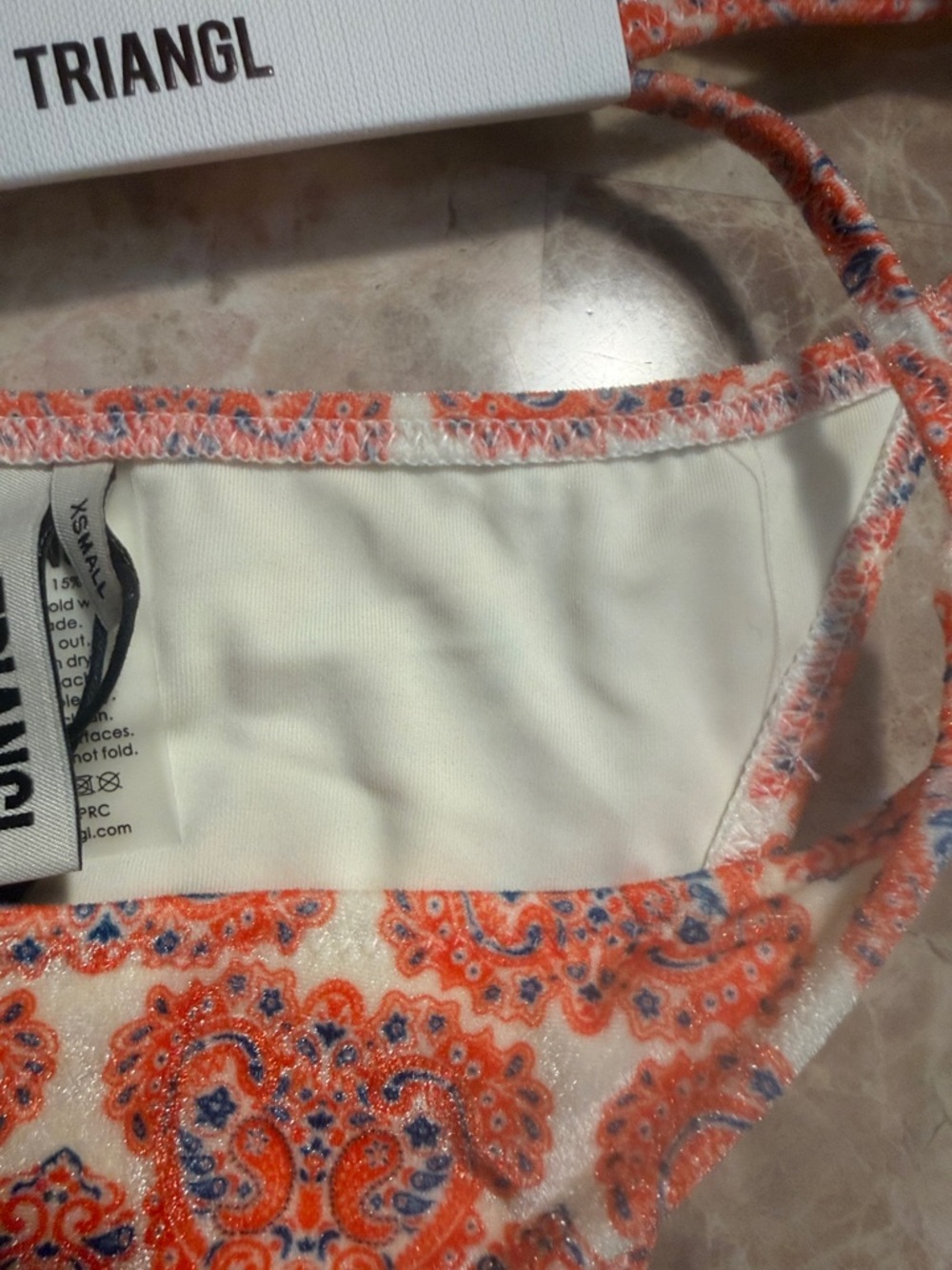 triangl swimwear Orange Paisley Print Bikini Set - Picture 5 of 10